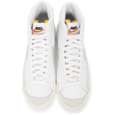 Shop Nike White And Beige Blazer Mid 77 Vintage Sneakers In 106 White/l
