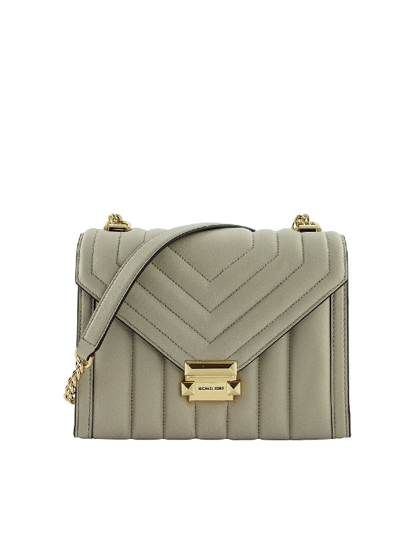 Michael Kors Large Convertible Whitney Shoulder Bag In Quilted Leather In Green | ModeSens