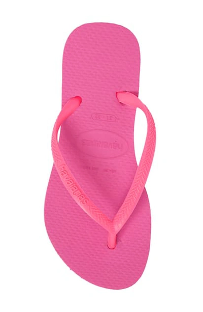 Shop Havaianas 'slim' Flip Flop In Bright Pink