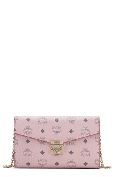 MCM Patricia Visetos Crossbody Shoulder Bag Soft Pink New