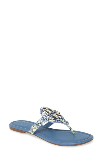 Shop Tory Burch Miller Flip Flop In Blue Terrace Ditsy