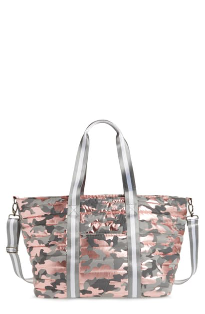 Think Royln Wingman Tote Bag In Shiny Camo Pink | ModeSens