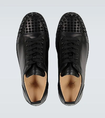 Shop Christian Louboutin Louis Junior Spikes Sneakers In Black
