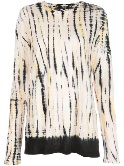 Shop Proenza Schouler Tie-dye Longsleeved T-shirt In White