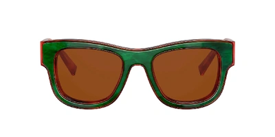 Shop Dolce & Gabbana Dolce&gabbana Man Sunglasses Dg4379f In Brown Gradient Dark Brown