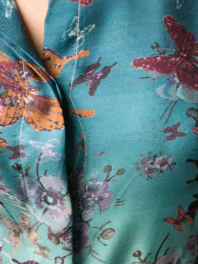 Shop 813 Floral Print Silk Shirt Dress In Multicolor