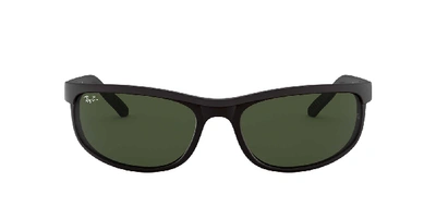 Ray Ban Predator 2 Sunglasses Black Frame Green Lenses 62-19 In Grün