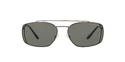 Shop Prada Man Sunglass Pr 64vs Catwalk In Polar Green