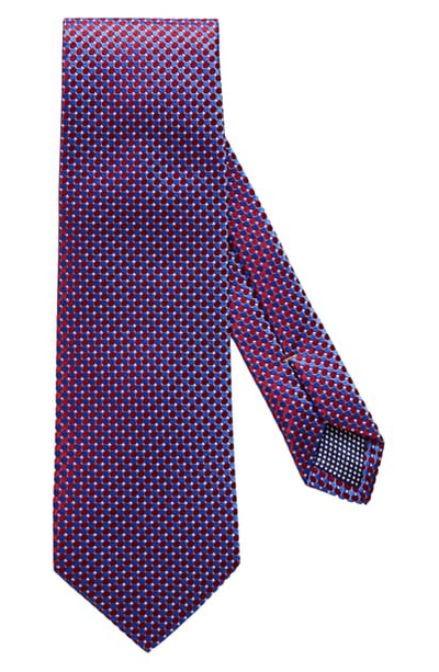 Shop Eton Microdot Silk Tie In Red
