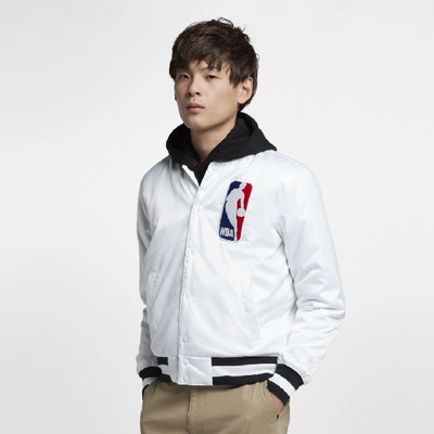 Nike Sb X Nba Men's Bomber Jacket In White/white | ModeSens