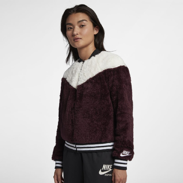 nike sportswear women's sherpa bomber jacket