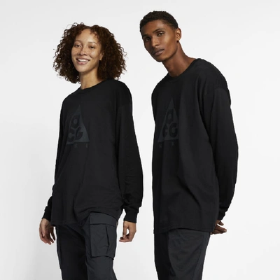 Shop Nike Acg Long-sleeve T-shirt In Black