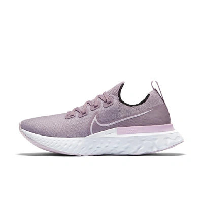 Shop Nike React Infinity Run Flyknit Women's Running Shoe (plum Fog) - Clearance Sale In Plum Fog,white,pink Foam
