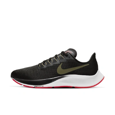 Shop Nike Men's Pegasus 37 Road Running Shoes In Black
