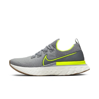Shop Nike React Infinity Run Flyknit Men's Running Shoe (particle Grey) - Clearance Sale In Particle Grey,wolf Grey,sail,volt