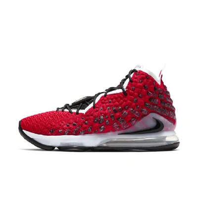 Shop Nike Lebron 17 Basketball Shoe (university Red) - Clearance Sale In University Red,black,white