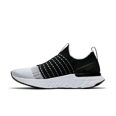 Shop Nike React Phantom Run Flyknit 2 Men's Running Shoe (black) In Black,white