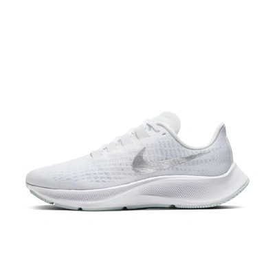 Shop Nike Air Zoom Pegasus 37 Women's Running Shoe In White,aura,metallic Silver