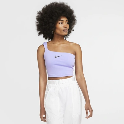 Shop Nike Sportswear Swoosh Women's Cropped Tank In Purple