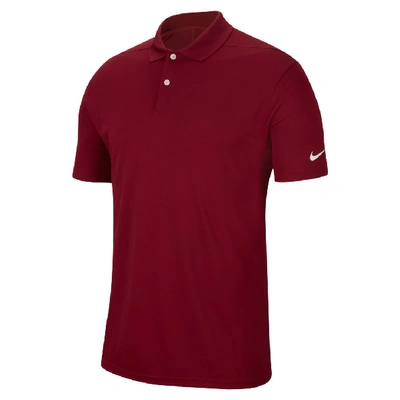 Shop Nike Dri-fit Victory Menâs Golf Polo In Team Crimson,white