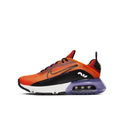 Shop Nike Air Max 2090 Big Kids' Shoe In Magma Orange,eggplant,habanero Red,black