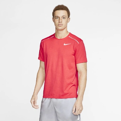 Shop Nike Rise 365 Men's Short-sleeve Running Top In Red