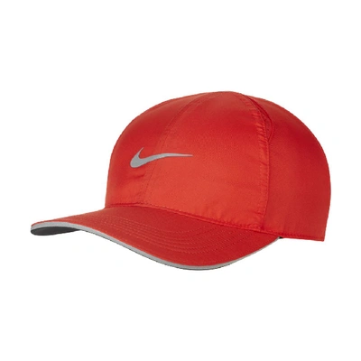 Shop Nike Featherlight Adjustable Running Hat In Red