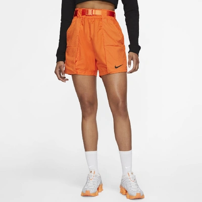 Shop Nike Sportswear Swoosh Women's Woven Shorts In Orange