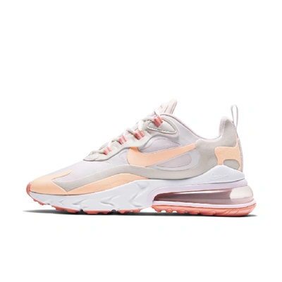 Shop Nike Air Max 270 React Women's Shoe (summit White) - Clearance Sale In Summit White,light Violet,atomic Pink,crimson Tint