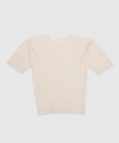 Shop Issey Miyake Oversized Pleats Release T-shirt In White