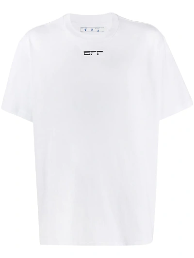 Shop Off-white Masked Face Logo-print T-shirt In White