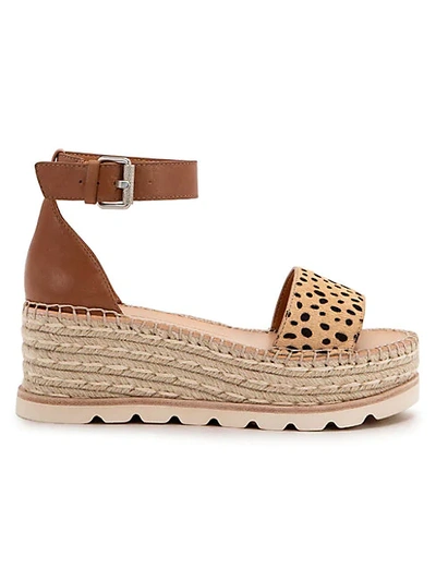 Shop Dolce Vita Larita Cheetah Calf Hair Platform Espadrilles In Leopard