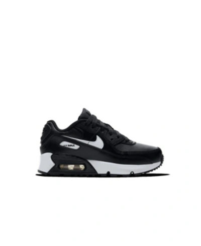 Shop Nike Little Kids Air Max 90 Leather Running Sneakers From Finish Line In Black, White
