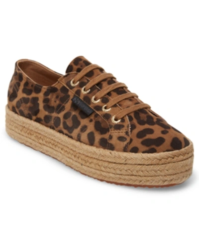 Shop Superga Women's 2730 Fankidsueropew Platform Espadrille Sneakers Women's Shoes In Leopard