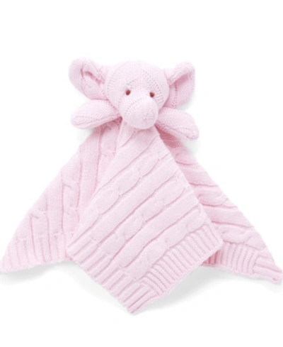 3stories Knit Elephant Security Blanket In Pink