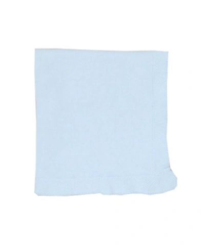 Shop 3stories Baby Boy Knit Blanket With Soft Border In Blue