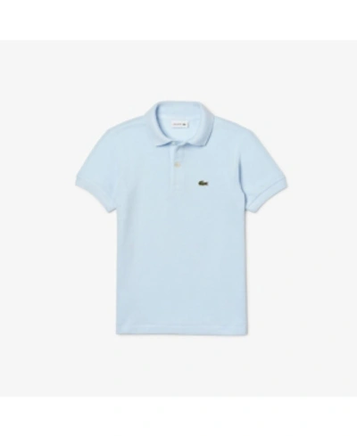 Shop Lacoste Big Boys Short Sleeve Classic Pique Polo Shirt In Baby Blue