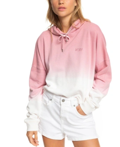 Shop Roxy Juniors' Down The Coast Dip-dyed Hoodie In Lilac