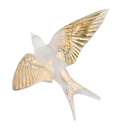 Shop Lalique Crystal Hirondelles Wall Ornament In Beige