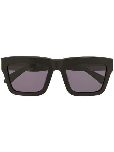 Shop Karen Walker Crystalline Square Frame Sunglasses In Black