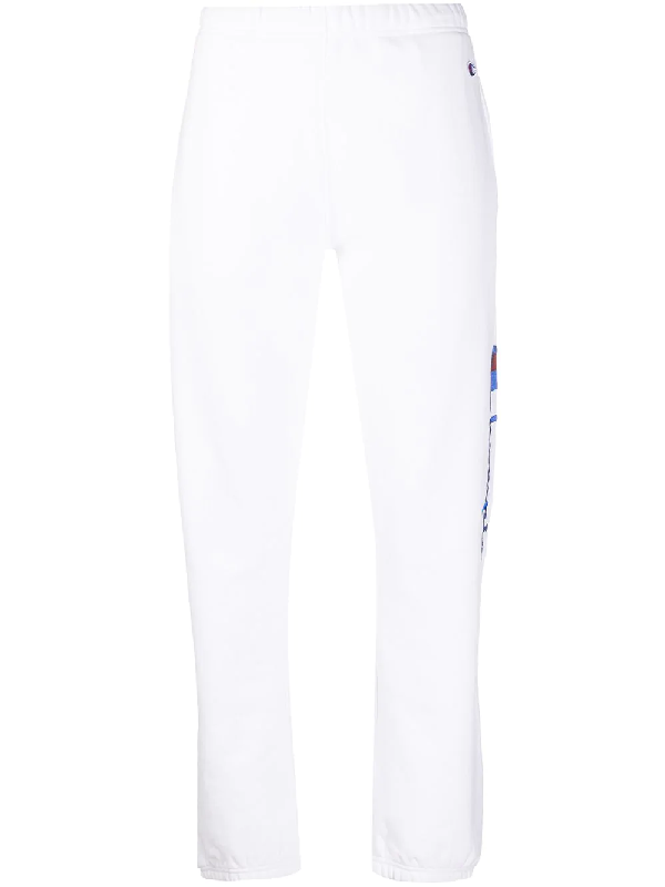 champion track pants white