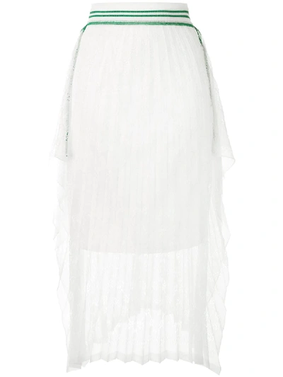 Shop Mame Kurogouchi Wrapping Knit Skirt In White