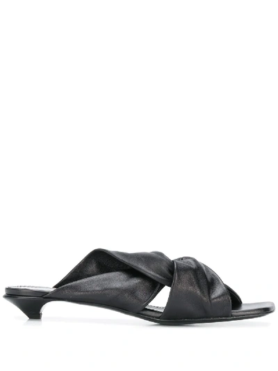 Shop Proenza Schouler Twisted Low Heel Sandals In Black