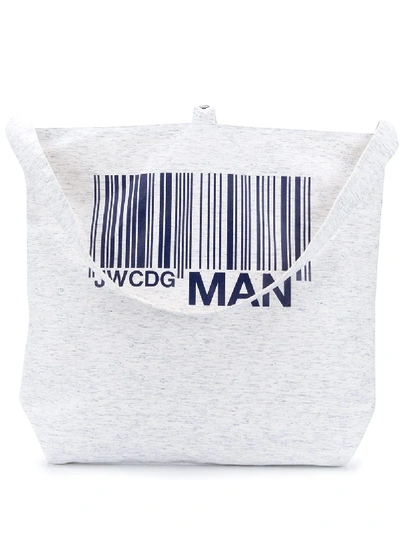 Shop Junya Watanabe Shopper Mit Barcode-print In White