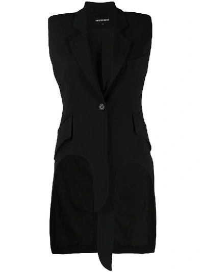 Shop Ann Demeulemeester Sleeveless Blazer Coat In Black