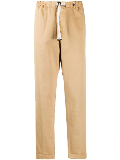 Shop Myths Drawstring Tapered Leg Trousers In Neutrals