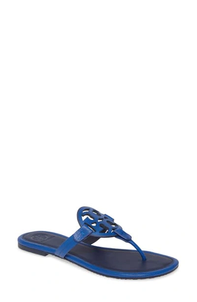 Shop Tory Burch Miller Flip Flop In Nautical Blue / Royal Navy