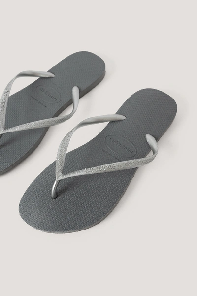 Havaianas Slim Flip Flop - Grey In Steel Grey