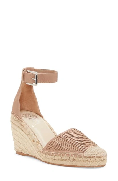 Shop Vince Camuto Valissa Espadrille Wedge In Taupe Tint Leather