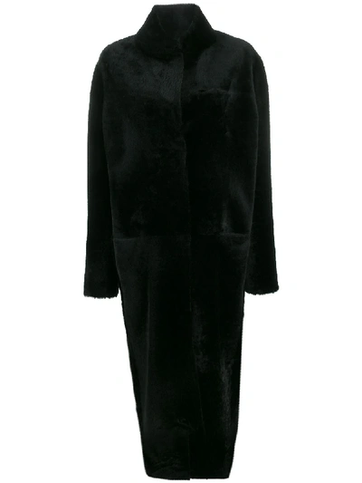 Shop Liska Oversized Coat In Black